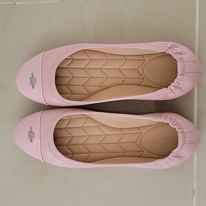 Pink Coach Ballet Flats